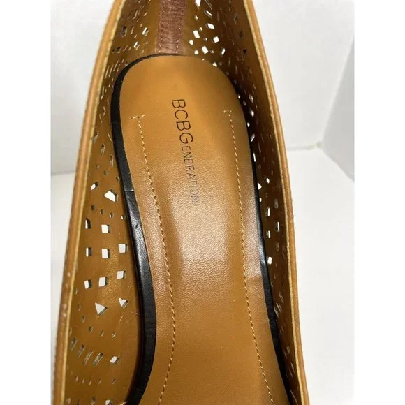NEW BCBGeneration Tan Leather Cut-out Heels, Women's 9.5 - Picture 9 of 11